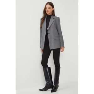 Vatkalı Poliviskon Blazer Ceket LGP0018 Antrasit