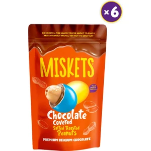 Yer Fıstıklı Sütlü Çikolata Kaplamalı Renkli Draje 120 gr x 6 Adet