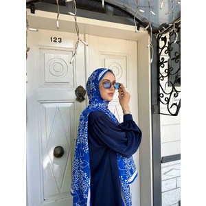 Çizgi Çiçek Desenli Şal