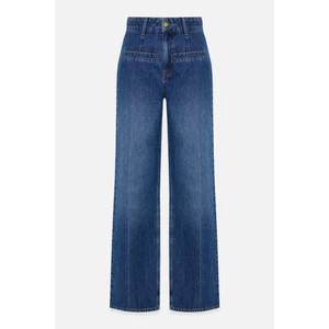 Mavi Rahat Kalıp Cep Detaylı %100 Pamuklu Pantolon