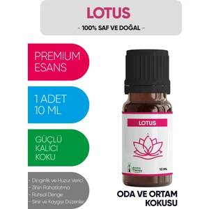 Lotus Esansiyel Koku Yağı Buhardanlık Yağı Difüzör Esansı Hobi Esans Ortam Oda Kokusu 10 ml