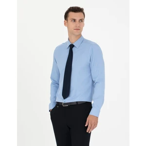 Pierre Cardin Erkek Mavi Slim Fit Uzun Kollu Basic Gömlek 50277778-VR036