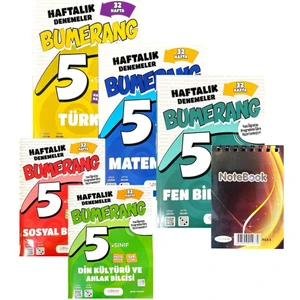 Günay Yayınları 5.sınıf Bumerang 5'li Haftalık Deneme Set-Yeni Müfredat Yeni Baskı-