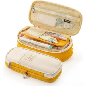 Special Büyük Kapasiteli Kanvas Kalemlik Cüzdan Çanta Sevimli Kaliteli Modeller Pembe