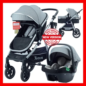 Luxury I-Size Travel Sistem Bebek Arabası 3 In 1 Gri Silver