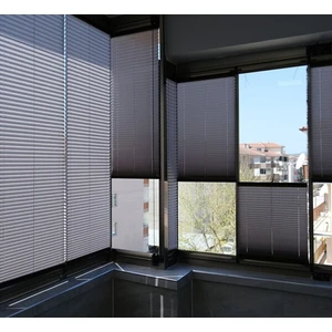 Plise Katlanır Cam Balkon Perdesi - Ofis Perdesi - Mutfak Perdesi - Salon Perdesi Antrasit