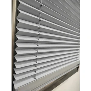 Plise Katlanır Cam Balkon Perdesi - Ofis Perdesi - Mutfak Perdesi - Salon Perdesi Beyaz