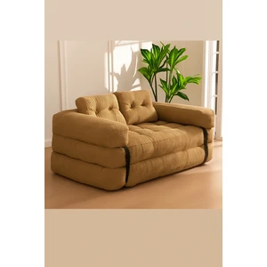 Kapri Bej Yeni Nesil Yatak Kanepe  Koltuk Pati Dostu Kadife Kumaşlı