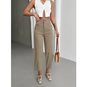 Çizgi Detaylı Gabardin Pantolon