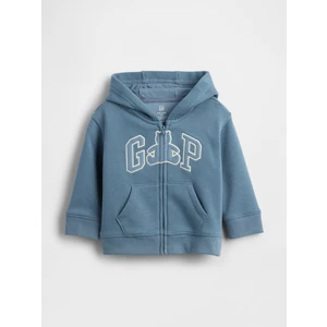 Bebek Mavi Vintagesoft Bear Logo Fermuarlı Sweatshirt
