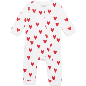 Hellobaby Kız Bebek Patiksiz Tulum Fermuarlı Bisiklet Yaka Uzun Kol Ribanalı Paça