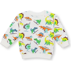 Hellobaby Erkek Bebek Basic Sweatshirt Şardonlu Bisiklet Yaka Uzun Kol
