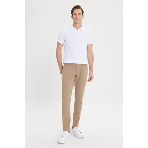 Altınyıldız Classics Erkek Camel Slim Fit Dar Kesim 5 Cep Pamuklu Kanvas Esnek Chino Pantolon