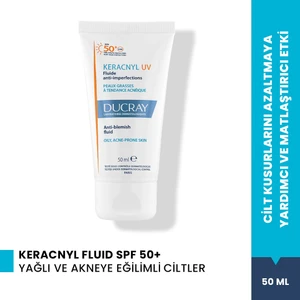 Keracnıyl UV Fluiıd SPF 50+ Yağliı ve Akneeye Eğilıimlı Ciıltler ıcın Gunes Kremı 50 ml
