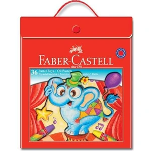36 Parça Desenli Plastik Çantalı Pastel Boya Seti - Karışık Renkler (29x25 cm)