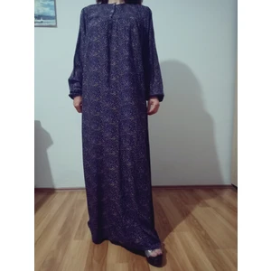 Robadan Uzun Kollu %100 Viskon Basma Çiçekli Anne Elbise, Namaz Elbisesi