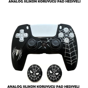 Ps5 Dualsense Spider-Man Koruyucu Silikon Kılıf + Analog Silikon Koruyucu