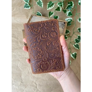 Alesta Leather (Isim Yazıyoruz) El Yapımı Deri Pasaport Kılıfı / Pasaport Cüzdanı