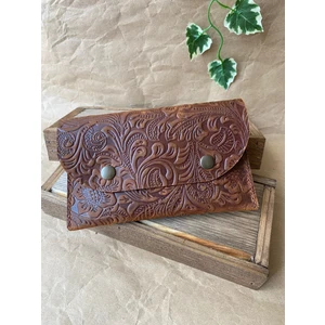 Alesta Leather (Isim Yazıyoruz) Aile Boyu Pasaport Kılıfı / El Yapımı / Deri