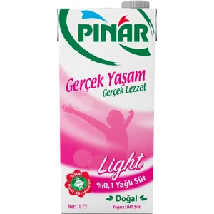 Light Yağsız Süt 1 Lt x 12 Adet