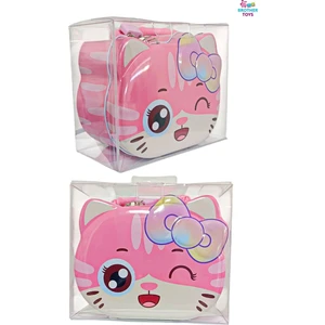Brother Toys Kedi Figürlü Metal Kilitli Kumbara Para Kutusu Şirin Mini Güvenli Özel Kutusunda 14.5 Cm.