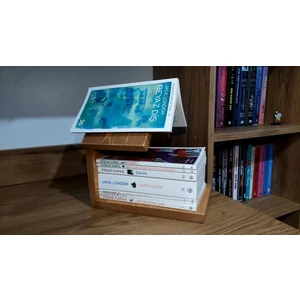 Ahşap Dekoratif Kitap Standı & Kitap Tutucu& Ayraç