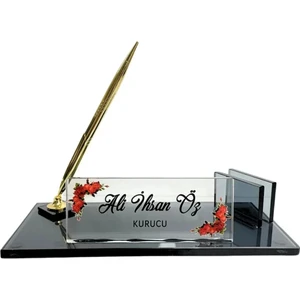 Suba Kristal Kişiye Özel Uv Baskılı Kristal Masa Isimliği