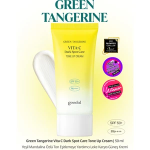 Green Tangerine Vita C Dark Spot Tone Up Cream - Ton Eşitleyici Makyaj Bazı ve Güneş Kremi SPF50+ Pa++++