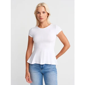 31992 Peplum T-Shirt-Beyaz