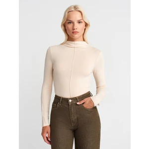 31391 Dik Yaka Uzun Kollu Top-Taş