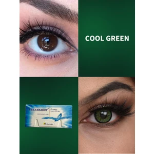 FRESHSHOW Luxury Cool Green / Hareli Renkli Yeşil Göz Kirpik Lens / Yıllık 1 Adet