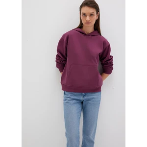 Kapüşonlu Mor Basic Sweatshirt 167299-70670