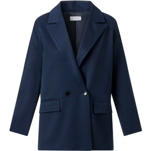 Kadın Lacivert Düğmeli Blazer Ceket