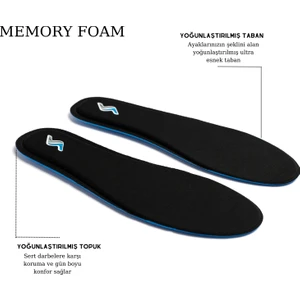 M300 Visco Memory Foam Günlük Unisex  Siyah Tabanlık