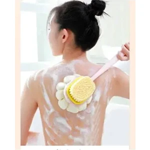 2'si 1 Arada Kıl ve Lif Kabağı ile Duş Vücut Fırçası Uzun Saplı Sırt Fırçası