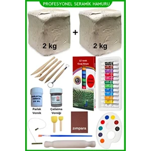 DSH Doğal Seramik Hamuru 4 kg Seramik Hamuru , Kil Çamuru Seti, Doğal Oyun Hamuru, Ebeşuar, Kil Hamuru