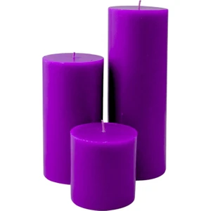 Silindir Mum 3'lü Kokulu Büyük Mum Dekoratif Mum Seti