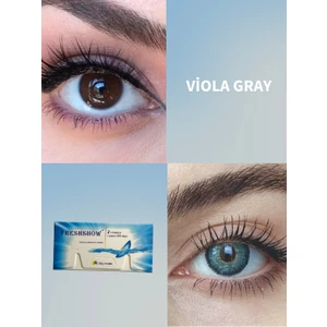 FRESHSHOW Luxury Viola Gray / Hareli Renkli Gri  Göz Kirpik Lens / Yıllık 1 Adet