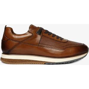 Erkek Taba Hakiki Deri Sneaker Ayakkabı 4Y1SA62594