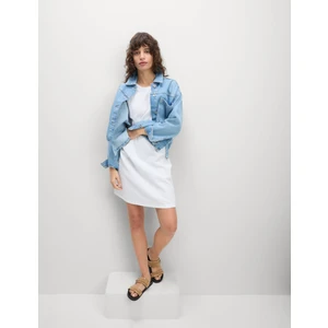 Marks & Spencer Yuvarlak Yaka Keten Mini Elbise