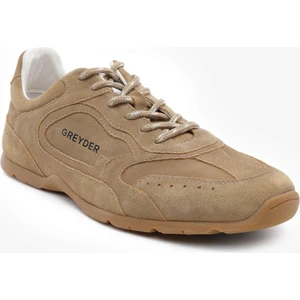 Erkek Ekru Hakiki Deri Sneaker Ayakkabı 5Y1SA18530