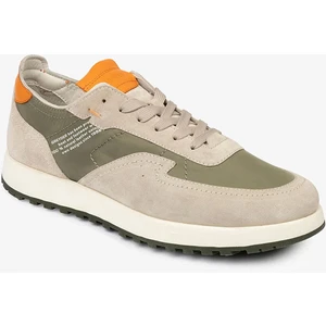 Erkek Vizon Haki Hakiki Deri Spor Ayakkabı 4Y1SA17400