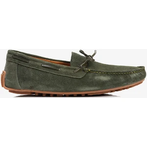Erkek Haki Hakiki Deri Loafer Ayakkabı 3Y1CA15980