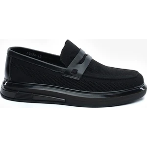 Erkek Siyah Hakiki Deri Loafer Ayakkabı 5Y1UA62598