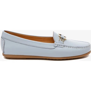 Kadın Mavi Hakiki Deri Loafer Ayakkabı 5Y2WA57725