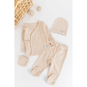 Fırfırlı 4 Parça Kız Bebek Hastane Çıkışı Bebek Takımı