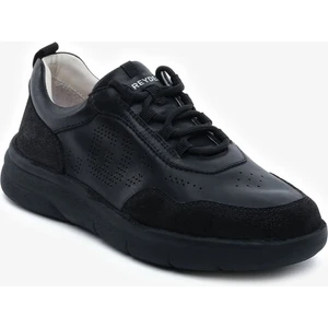 Kadın Siyah Hakiki Deri Spor Ayakkabı 5Y2UA34590