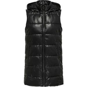 only kadın ana faux leather waistcoat cc otw 15261497 BLACK