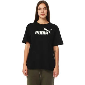 PUMA ESS Logo Boyfriend Tee 586868-01 KADIN Siyah Tişört
