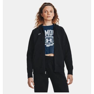 Under Armour Rival Fleece Tam Boy Fermuarlı Kadın Siyah Kapüşonlu Üst.001